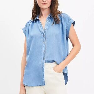 Loft Chambray Dolman top L